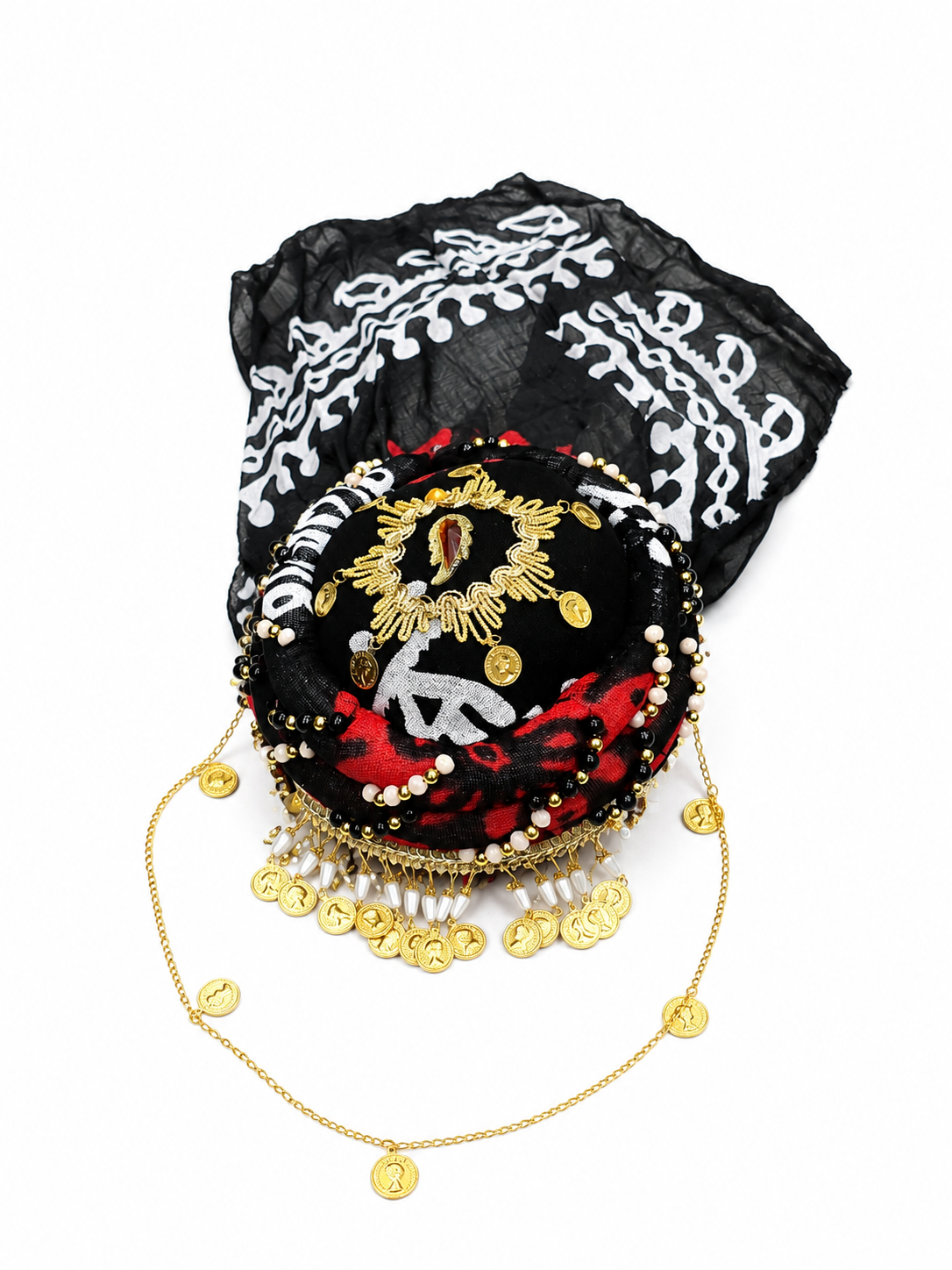 کلاه کردی.جنس مخمل.طرح گولونی سکه ای
